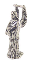 Dollhouse Miniature Angel W/Halo Statue 1In H Sterling Silver